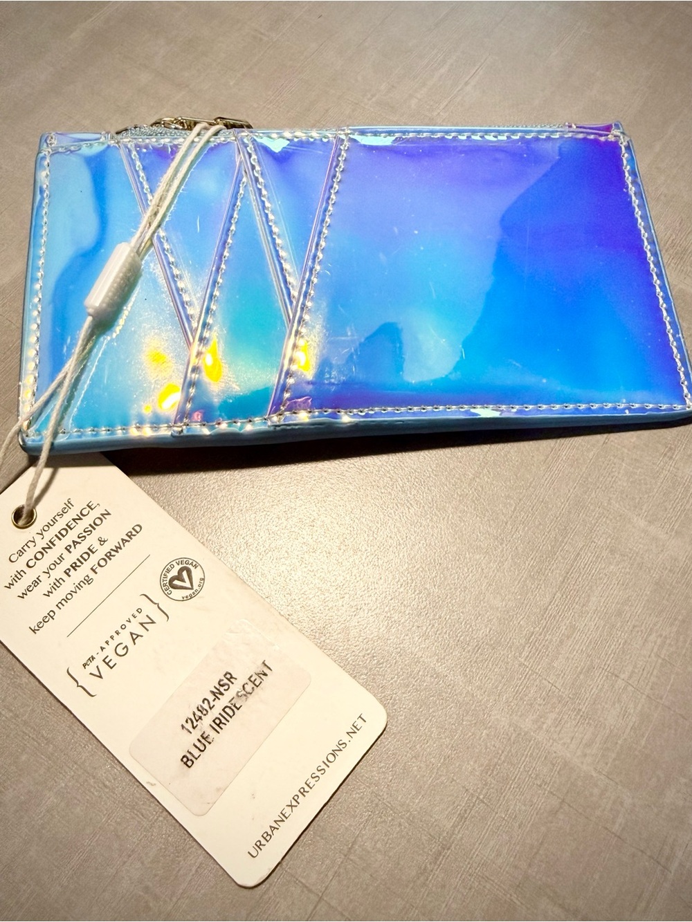 Urban Expressions Iridescent Blue Card Pouch